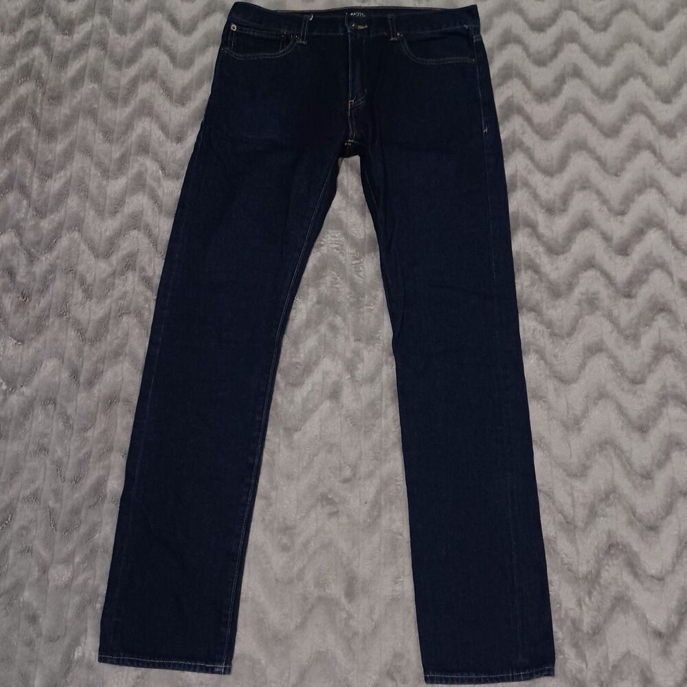 J Crew Mercantile Mens Size 32x34 Blue Dark Wash Slim Denim Jeans